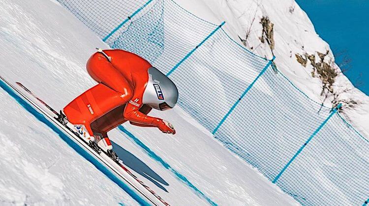 Coupe d'Europe de ski de vitesse à Gavarnie dans les Pyrénées