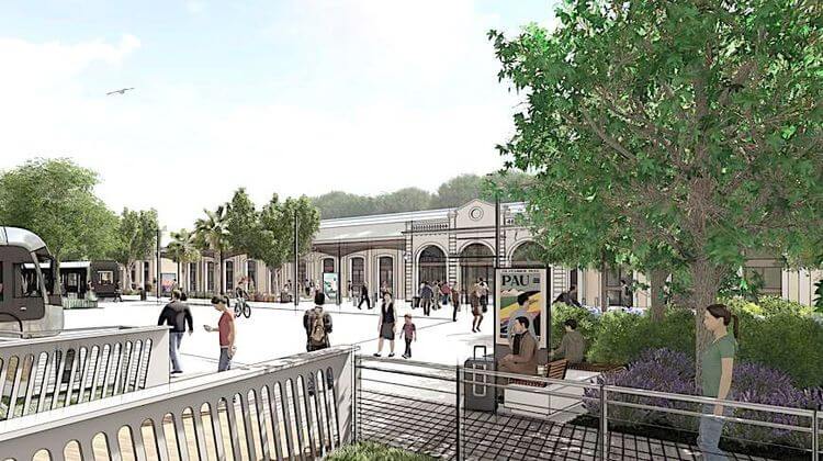 Parvis Gare Pau 2