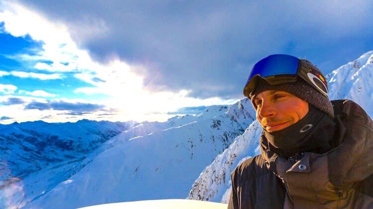 Richard Permin skiing at Yukon Alpine Heliskiing