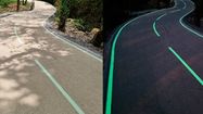 La société Olikrom a développé un marquage photoluminescent pour accroître la visibilité nocturne des usagers sur les routes.