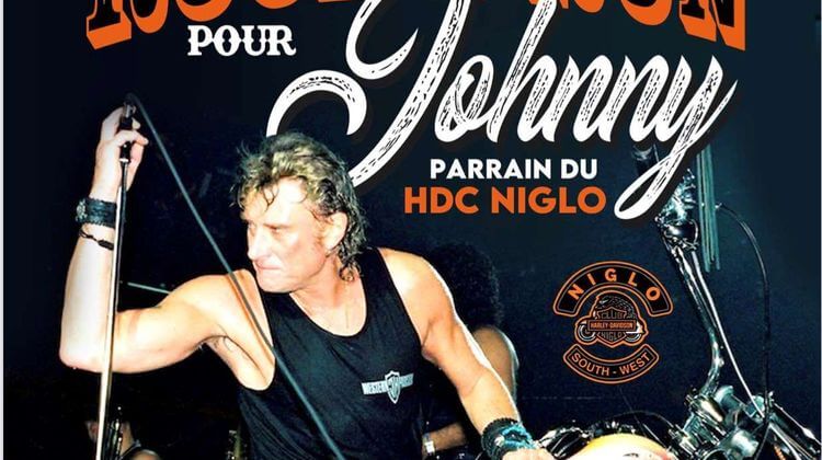 L'Affiche de la 1ère édition du festival Rock'n'Run pour Johnny, qui aura lieu du 26 au 28 mai 2022 à Tarbes.