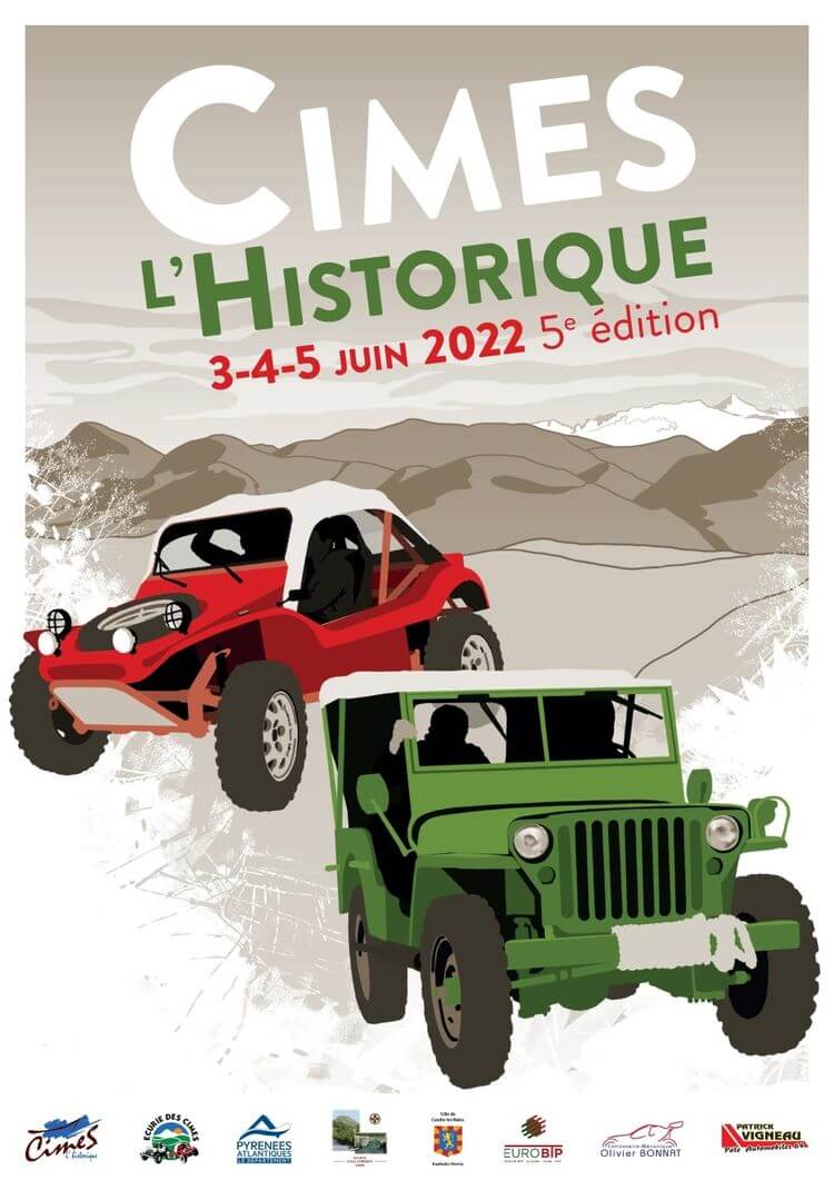 L'affiche du 5e Rallye des Cimes historique : Cimes l'Historique.