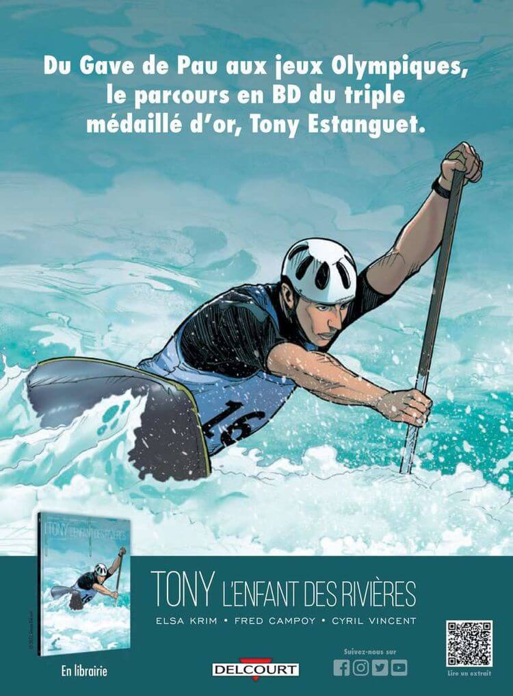La couverture du nouvel album de Frédéric Campoy, intitulé Tony, l'enfant des rivières.