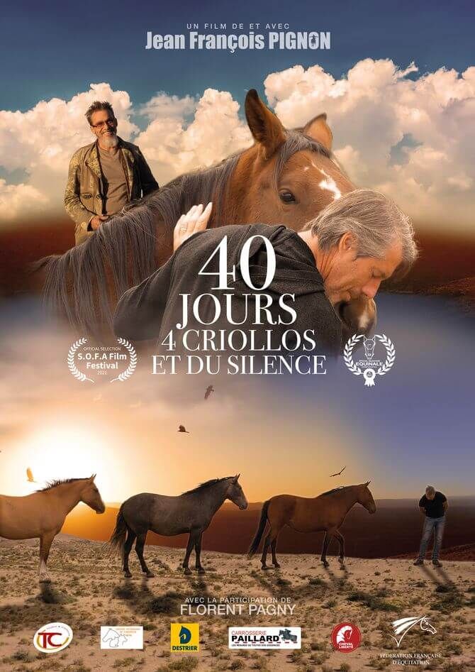 Affiche du spectacle "40 jours 4 criollos et du silence."