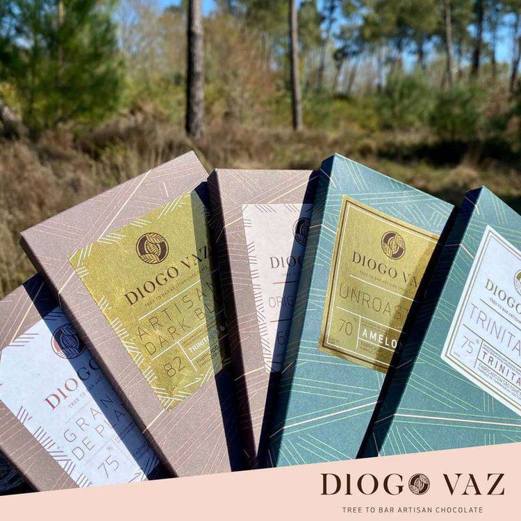 Quelques produits de la chocolaterie Diogo Vaz, dirigée par Jean-Rémi Martin, originaire des Landes. Crédit photo : Diogo Vaz