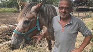 Patrick Bareyre avec un des ses chevaux