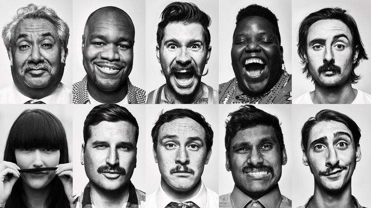 Différents hommes arborent fièrement une moustache dans le cadre d'une campagne de communication de Movember.
