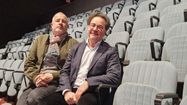 Christophe Chanut, le nouveau directeur des Espaces Pluriels et Thomas Huerga, son président, dans le Théâtre Saragosse, à Pau.