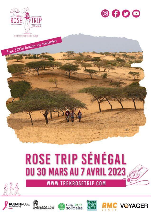 L'affiche du Rose Trip Sénégal, qui aura lieu du 30 mars au 7 avril 2023.