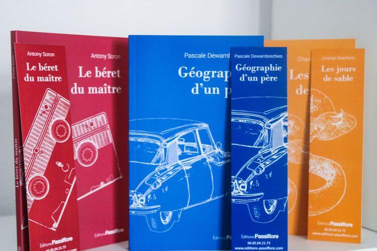 Quelques livres des Éditions Passiflore.