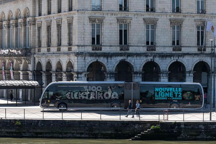 Tram'Bus 100% électrique reliant Bayonne à Tarnos