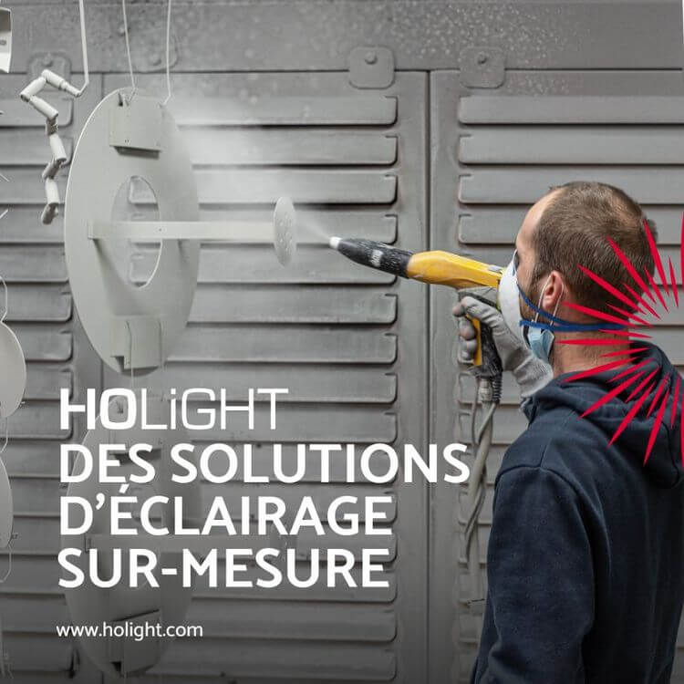 visuel de présentation de l'entreprise Holight, spécialisée dans la conception de solution d'éclairage, à Ogeu-les-Bains.