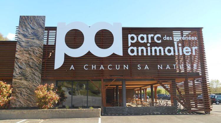 L'entrée du parc animalier des Pyrénées, qui ouvre ses portes du 1er avril au 5 novembre 2023.