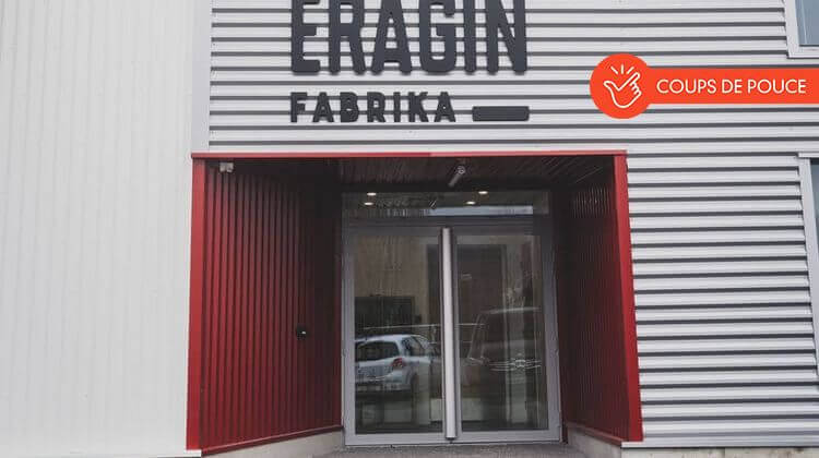 L'entrée de la nouvelle unité de production d'Eragin Fabrika, à Ayherre.