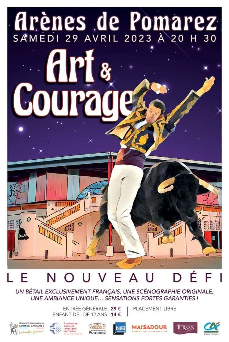 L'affiche du festival Art et Courage de Pomarez.