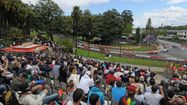 Une photo prise depuis la tribune du Grand-Prix de Pau.