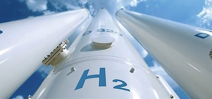 Une colonne contenant de l'hydrogène.
