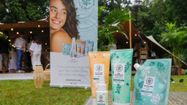 Les produits Dax & Terra lors de la présentation de la marque.