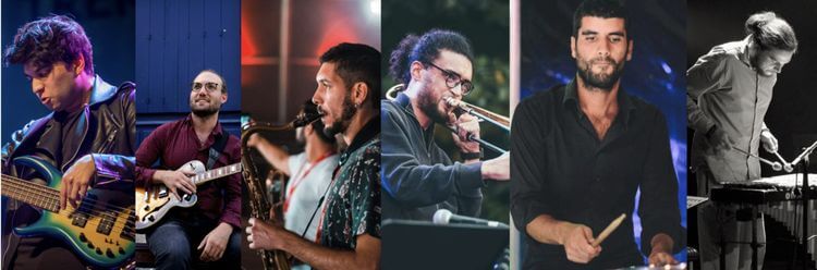 Un montage avec six artistes présents pour le Capbreton Jazz Festival 2023.