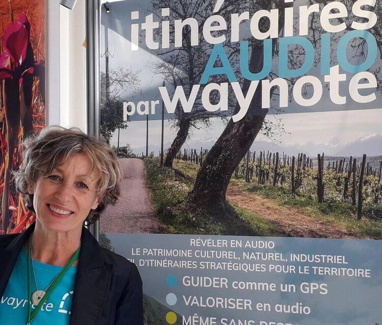 Nadine Pédemarie, la co-fondatrice de l'application Waynote, un audio guide.