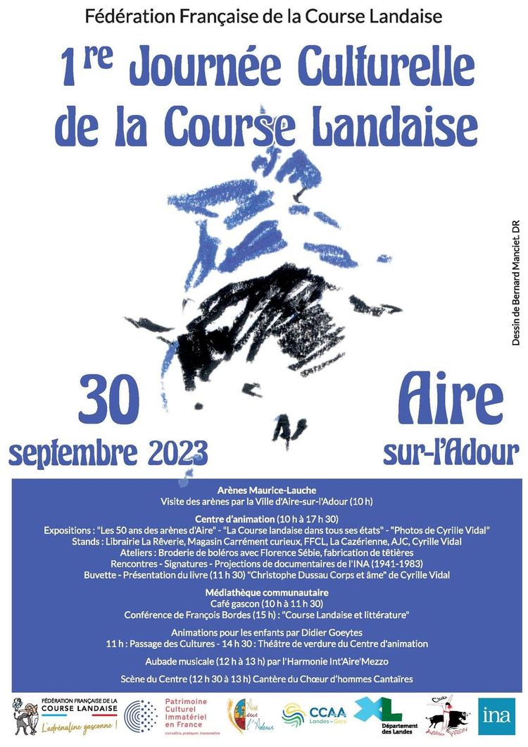 L'affiche de la première Journée Culturelle de la Course Landaise.