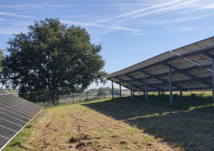 Une vue des installations photovoltaïques