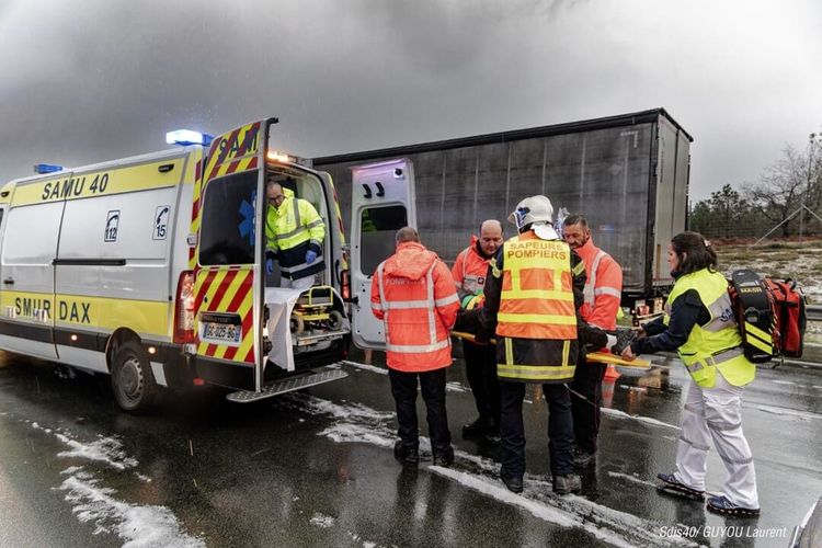 Des pompiers en intervention.