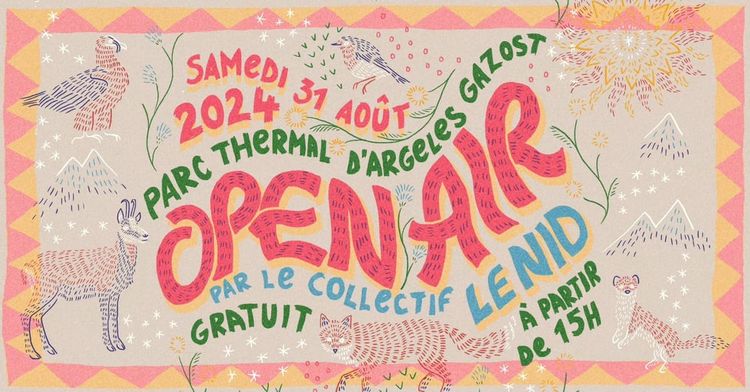 L'affiche du festival Open Air, à Argelès-Gazost.