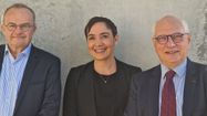 Frédéric Pavard, PDG de la Sobegi et vice-président du GIP Chemparc, Audrey Lebars, nouvelle directrice de Chemparc et Pierre Nerguararian, ancien directeur de Chemparc.