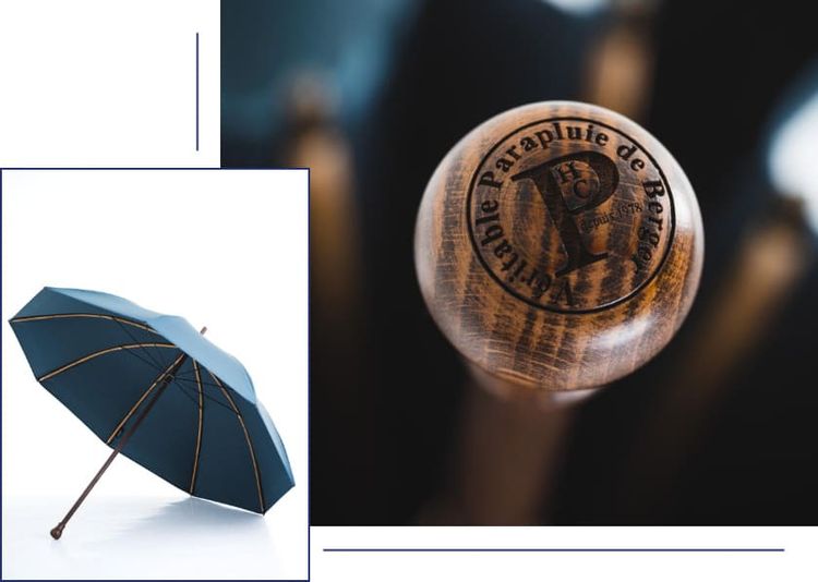 Le parapluie de berger est fabriqué à la main par L'entreprise du patrimoine vivant Les Parapluies des Pyréénes, à Pau.