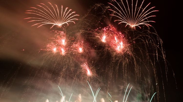 Le feu d'artifice du 14 juillet en France