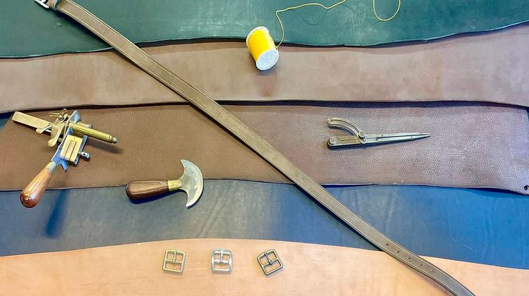 Le cuir utilisé par la Sellerie Cassou, en Béarn.