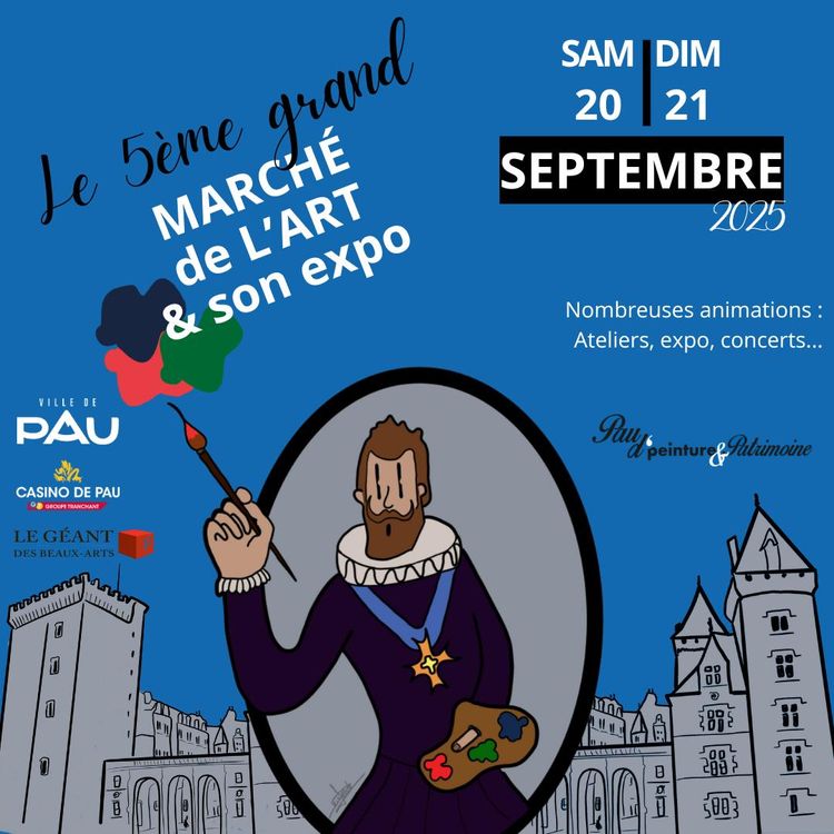 Affiche de la 5e édition du festival Pau d'Peinture & Patrimoine, à Pau.