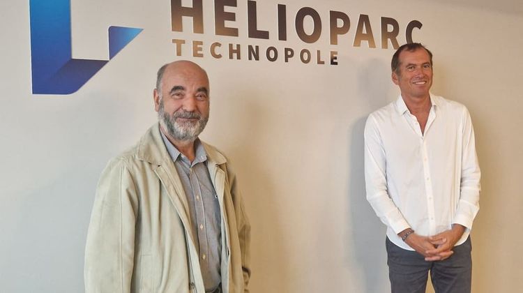 Mohamed Amara, président de la technopôle Hélioparc, et Olivier Farreng, son directeur.