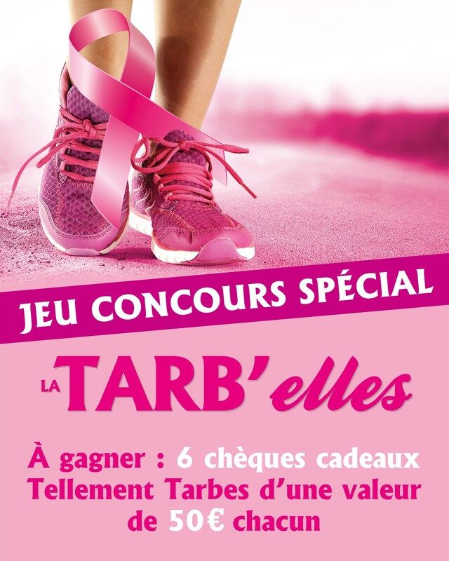 Affiche de la Tarb'elles, la course pour lutter contre le cancer du sein chez la femme, à Tarbes.