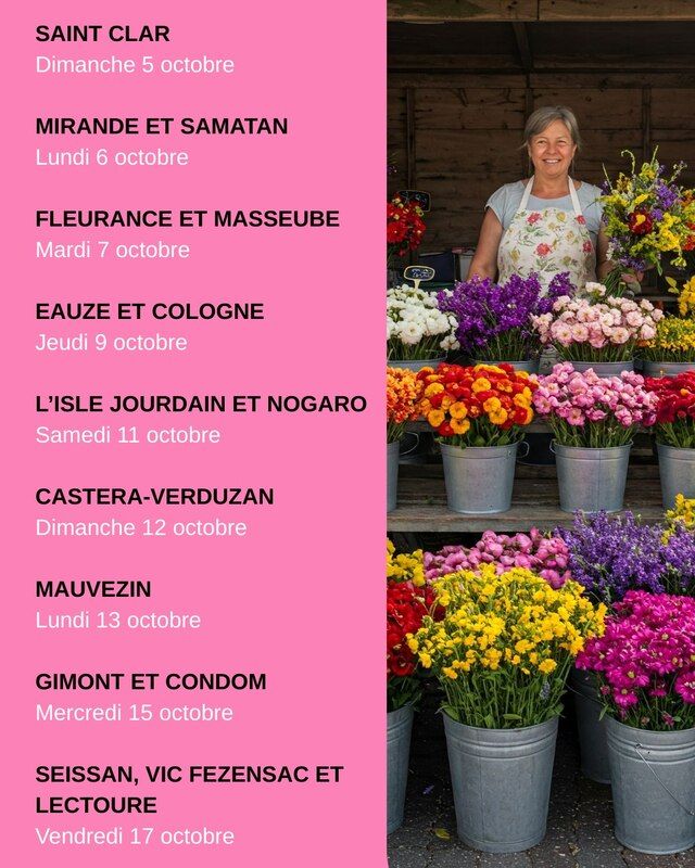 La Ligue de lutte contre le cancer du Gers organise à l'occasion d'Octobre Rose une vente de rose sur les marchés du département.
