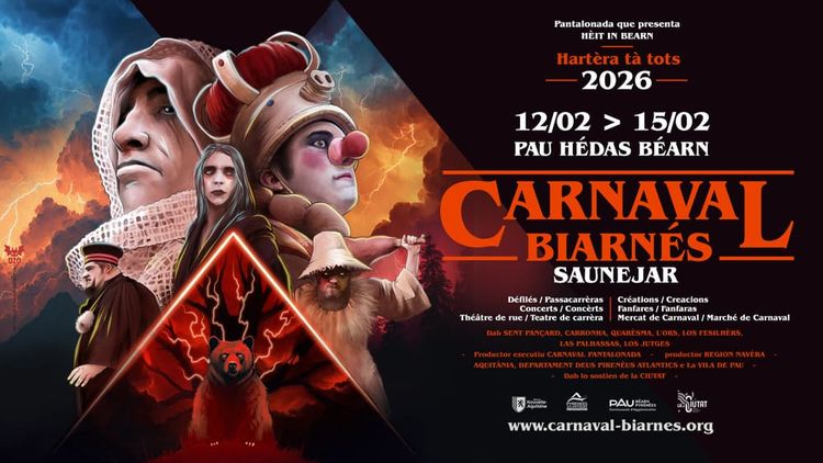 L'affiche de la 41e édition du Carnaval Biarnés, à Pau.