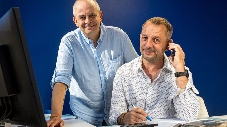 Hervé Guiet et Eric Molia, dirigeants de Clim'Energie, à Serres-Castet.