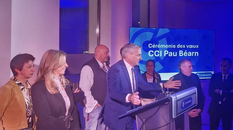 Le président de la CCI Pau Béarn, Didier Laporte, lors de ses voeux instutionnels en 2026
