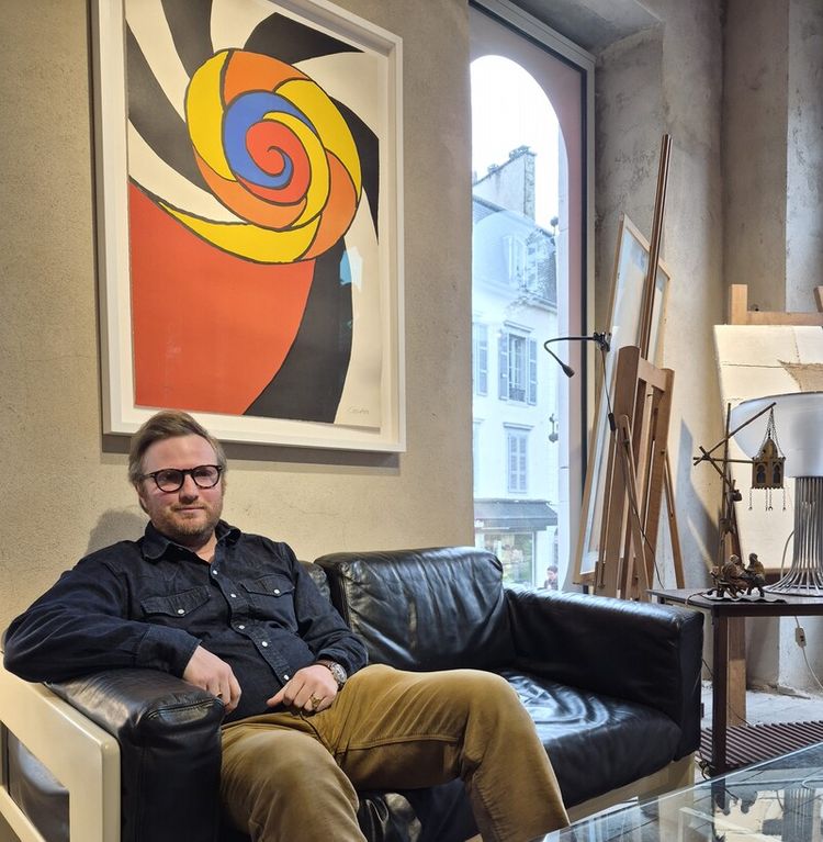 Adrien Terret, antiquaire, fondateur et gérant de la Galerie Muscari, à Pau.