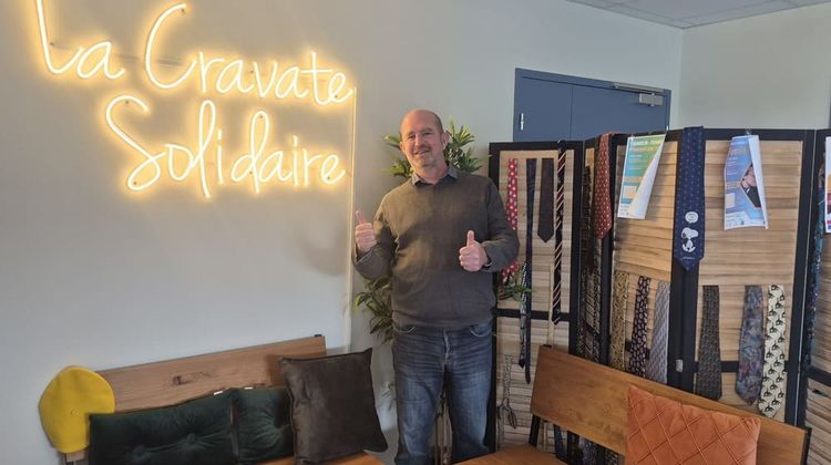 Julien Marque, le responsable de l'association La Cravate Solidaire à Pau.