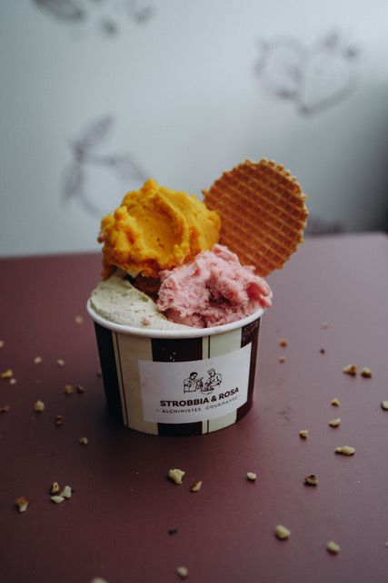 L'une des glaces de Strobbia & Rosa, le nouveau glacier à Pau.
