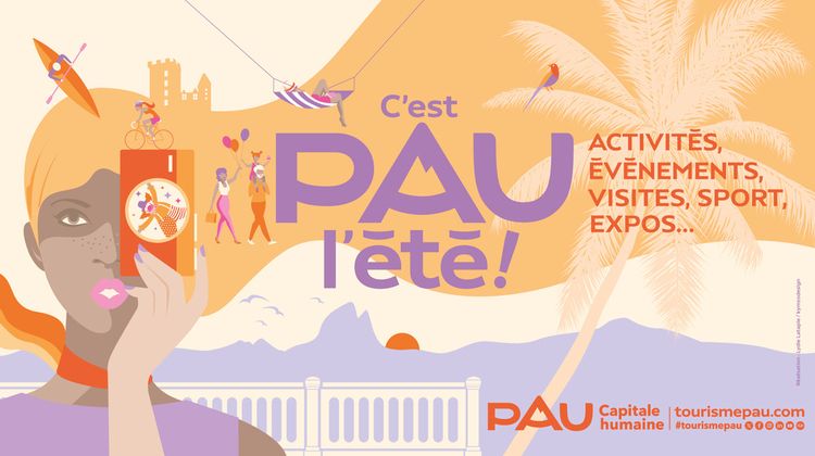 L'affiche de la programmation "C'est Pau l'été", avec 600 rendez-vous sur l'ensemble de l'agglomération paloise.