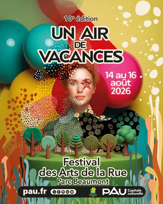 L'affiche de festival Un Air de Vacances à Pau.